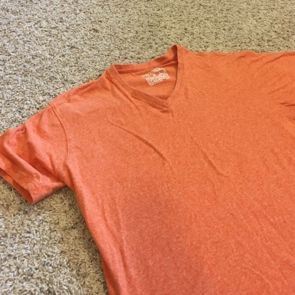 Orange v neck shirt